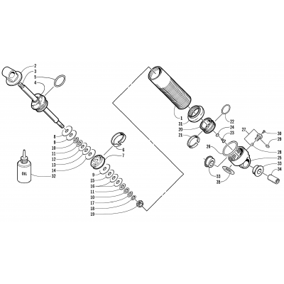 REAR SUSPENSION FRONT ARM SHOCK ABSORBER