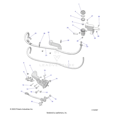 BRAKES, BRAKE PEDAL and MASTER CYLINDER - A25SLE95CF/FF/EF (C102587)