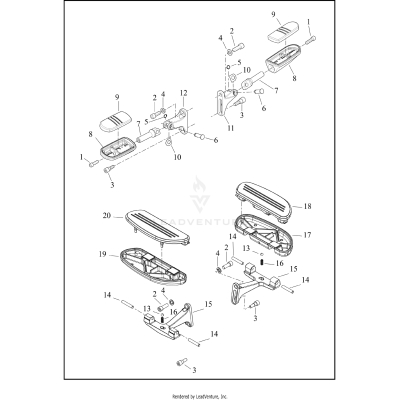 FOOTRESTS, PASSENGER
