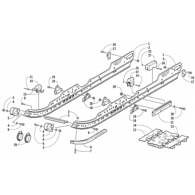 SLIDE RAIL AND TRACK ASSEMBLY (LE)