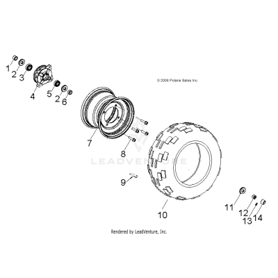 WHEELS, FRONT - A19YAK05B7/B6 (49ATVWHEELFRT07PRED50)