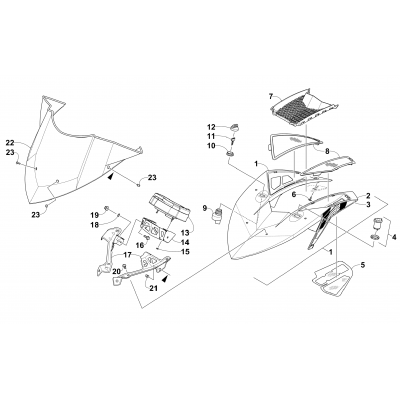 WINDSHIELD AND INSTRUMENTS ASSEMBLIES