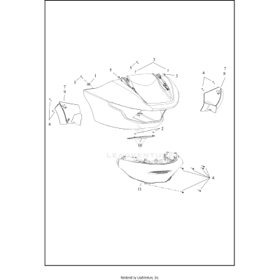 WINDSHIELD, FAIRING AND FRONT LIGHTING (2 OF 2)