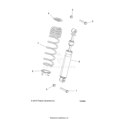 SUSPENSION, FRONT SHOCK MOUNTING - A17DAE57AM (100688)
