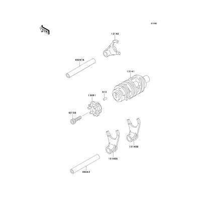 Gear Change Drum/Shift Fork(s)