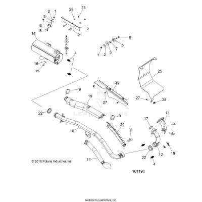 ENGINE, EXHAUST - A17SJE57AU [101196]