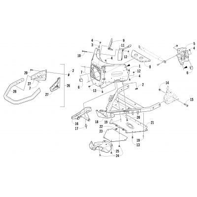 FRONT BUMPER AND FRAME ASSEMBLY