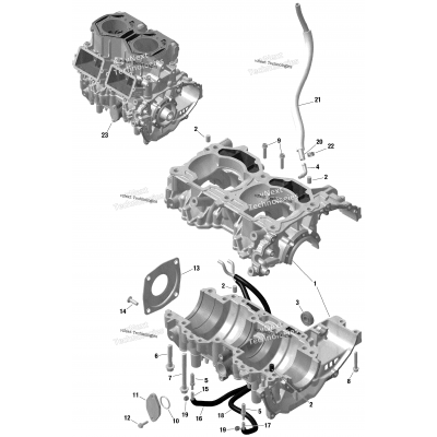 Engine - Crankcase - 600R E-Tec