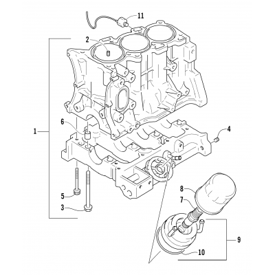 CYLINDER BLOCK/BASE ASSEMBLY