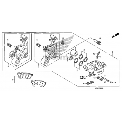 REAR BRAKE CALIPER