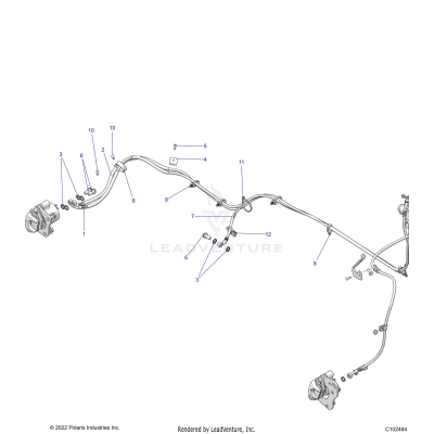 BRAKES, BRAKE LINES, REAR - A23SES57C9/F9/E9 (C102484)