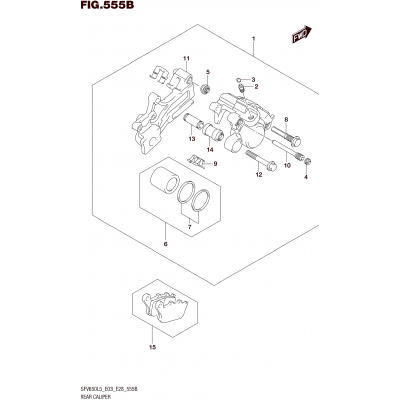 REAR CALIPER (SFV650L5 E28)