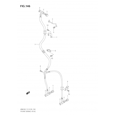 FRONT BRAKE HOSE (AN650 L1 E3)