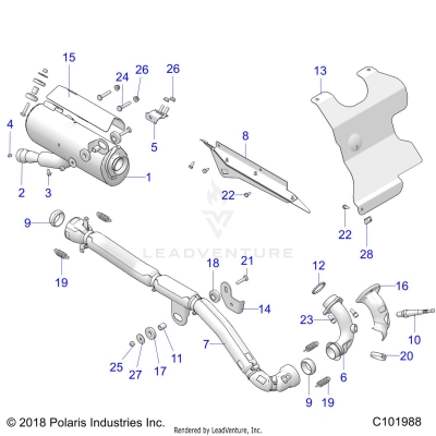 ENGINE, EXHAUST - A19SHE57FP (C101988)