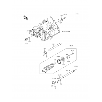 Gear Change Drum/Shift Fork(s)