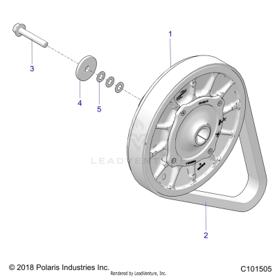 DRIVE TRAIN, SECONDARY CLUTCH - A25SGE95AT (C101505)