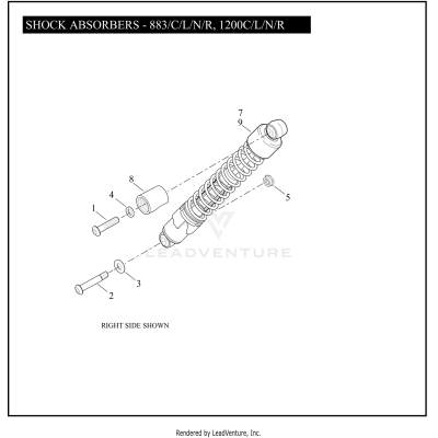 SHOCK ABSORBERS - 883/C/L/N/R, 1200C/L/N/R