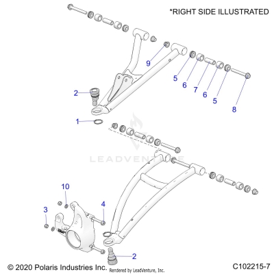 SUSPENSION, FRONT A-ARMS, MOUNTING - A20SXN85A8/CA8 (C102215-7)