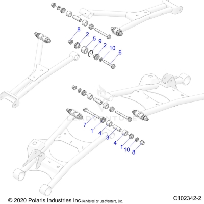 SUSPENSION, REAR CONTROL ARM, MOUNTING - A25SLZ95AF (C102342-2)