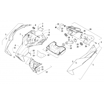 HOOD AND AIR INTAKE ASSEMBLY