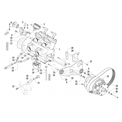 ENGINE AND RELATED PARTS