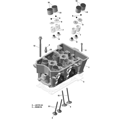 01 ROTAX - Engine - Cylinder Head - 600 ACE