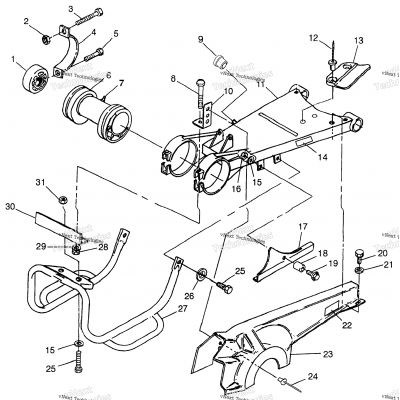 Swing Arm/Guard Mounting Magnum 6X6 & Swedish Magnum 6X6 S97ae42