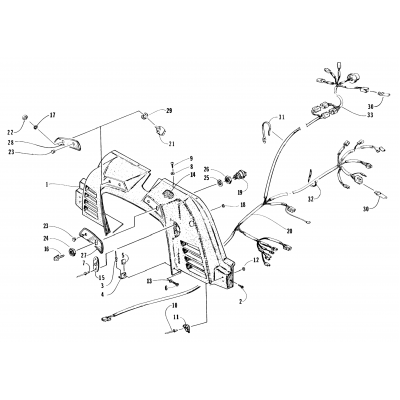 CONSOLE, SWITCHES, AND WIRING ASSEMBLIES