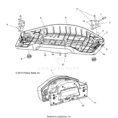 BODY, SEAT, PASSENGER, BOTTOM - A19SWE57B1 (49ATVSEATBOTTOM15570X2)