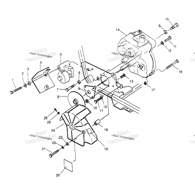 Gearcase/Brake Mounting 2X4 400L