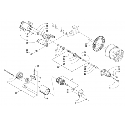 ELECTRIC START - STARTER MOTOR ASSY (OPTIONAL)