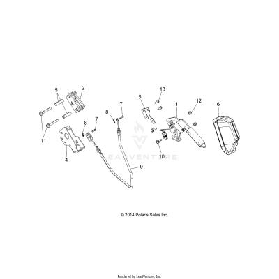 BRAKES, PARK BRAKE LEVER ASM. - A17DAA57F5 [49ATVBRAKEFOOT15ACEEU]