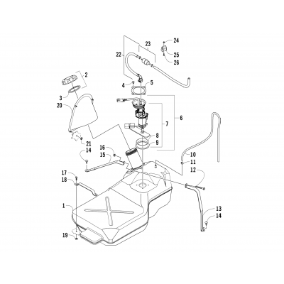 GAS TANK ASSEMBLY UP TO VIN: 302024