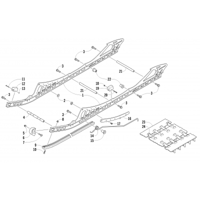 SLIDE RAIL AND TRACK ASSEMBLY