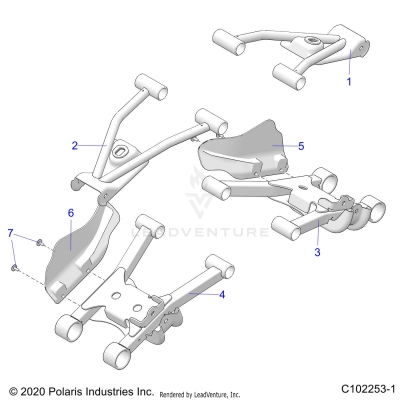 SUSPENSION, REAR CONTROL ARMS - A25SHY57AL/AN (C102253-1)