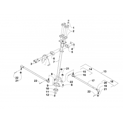 STEERING ASSEMBLY (UP TO VIN: 250000)