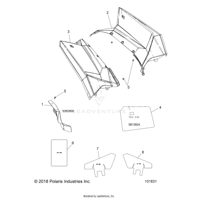 BODY, REAR CAB AND HEAT SHIELDS - A19SVS95CR/ER [101632]