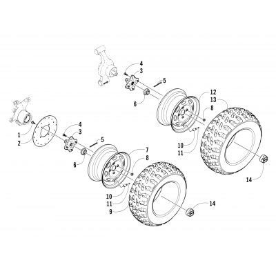 WHEEL AND TIRE ASSEMBLY