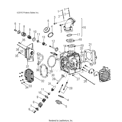 ENGINE, CYLINDER HEAD - A19YAK05B7/B6 (49ATVCYLINDERHD11SP90)