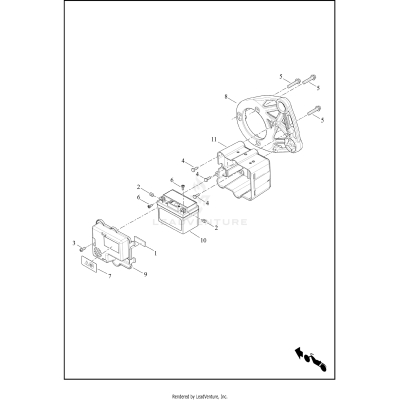BATTERY, LOW VOLTAGE, COVER AND BOX