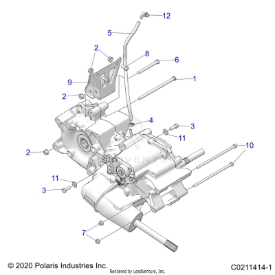 DRIVE TRAIN, MAIN GEARCASE MOUNTING - A24SEA57A1/A3/A6/A9 (C0211414-1)