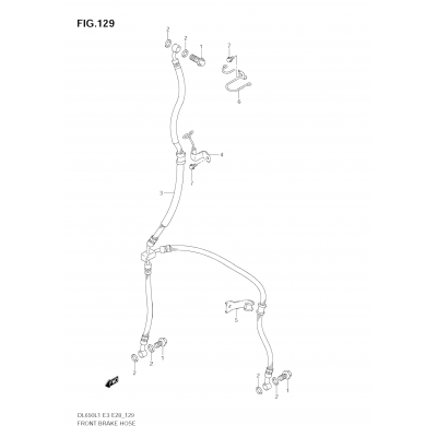 FRONT BRAKE HOSE (DL650 L1 E28)