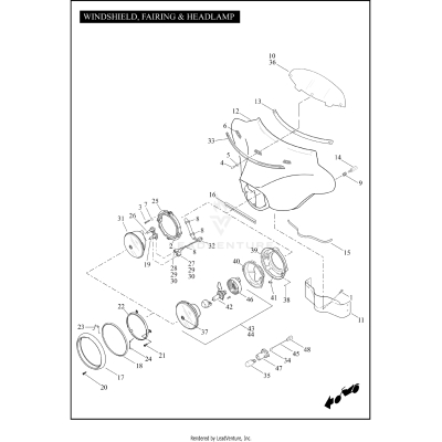 WINDSHIELD, FAIRING & HEADLAMP
