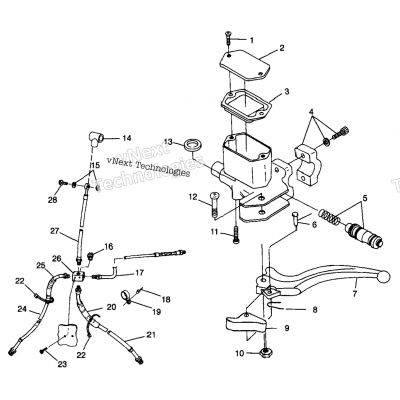 Controls Master Cylinder/Brake Line W98ch50a