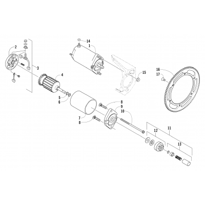 ELECTRIC START - STARTER MOTOR ASSEMBLY