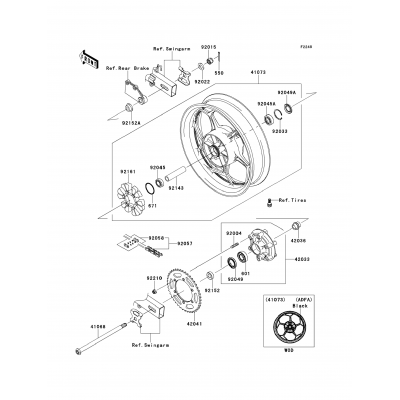 Rear Wheel/Chain (ADF)/(ADFA)(CN)