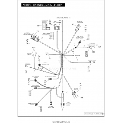 WIRING HARNESS, MAIN - FLHTP (CONTINUED)