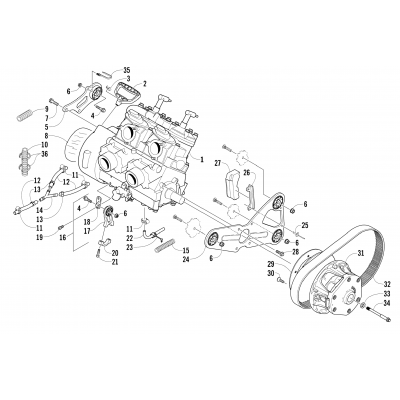 ENGINE AND RELATED PARTS