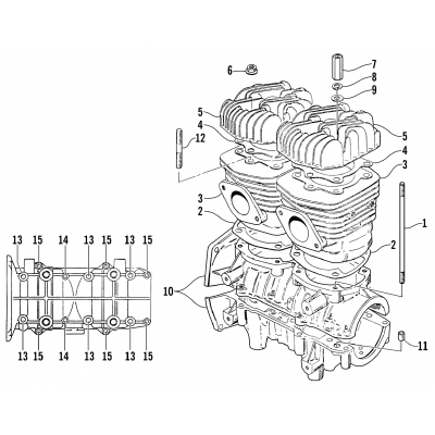 CRANKCASE AND CYLINDER