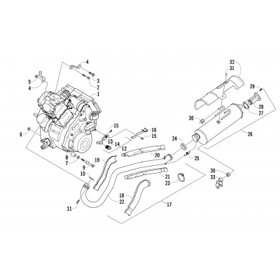 ENGINE AND EXHAUST